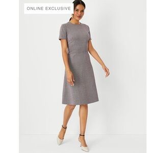 Ann Taylor Houndstooth Flare Dress